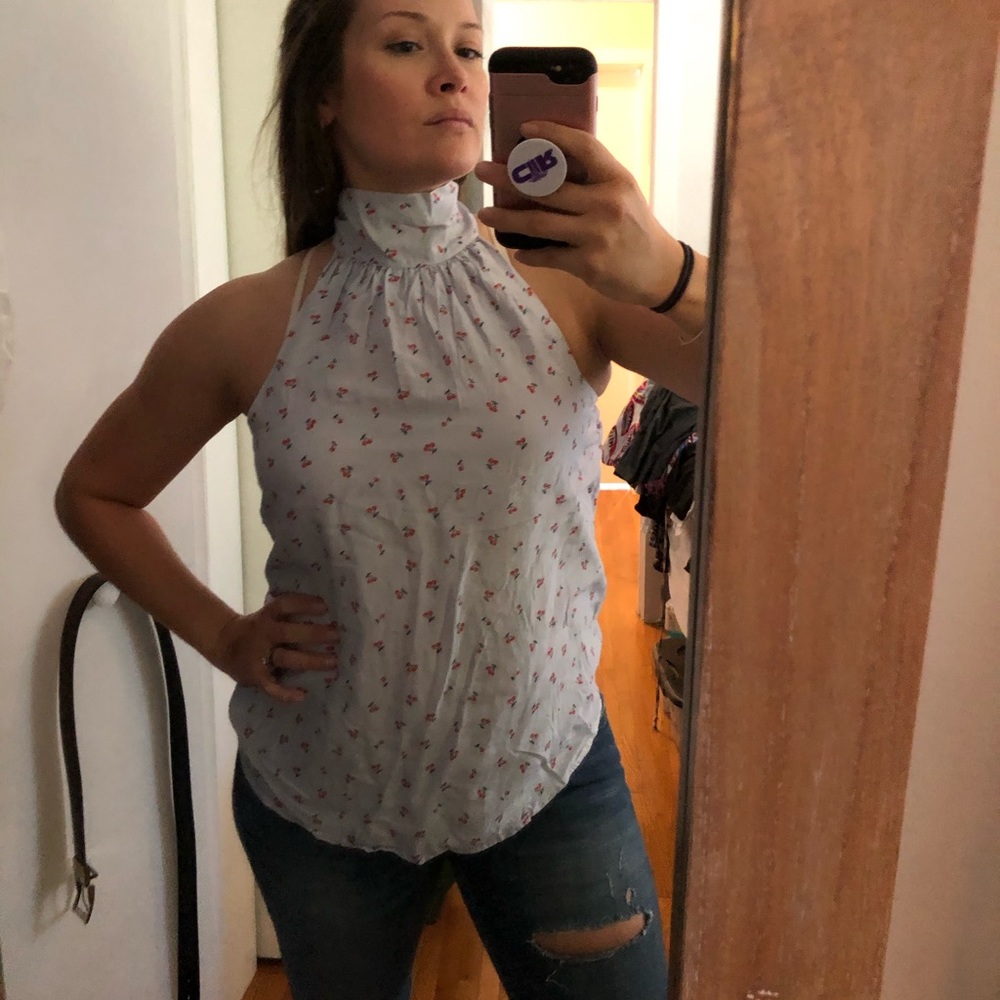 J. Crew cherry halter top